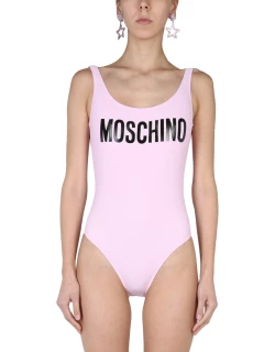 moschino logo one piece swimsuit