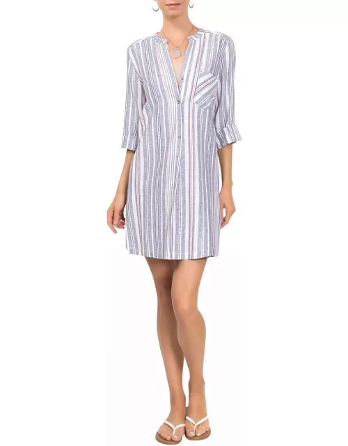 Claudine Striped Tunic Dres
