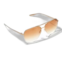 Chevalier Semi-Rimless Metal Aviator Sunglasse