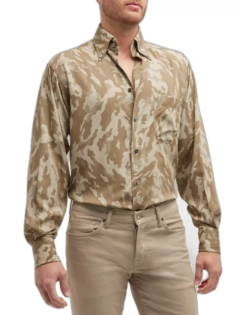 Men's Camouflage-Print Dress Shirt