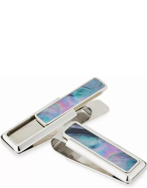 Mother-of-Pearl Stainless Steel Money Clip