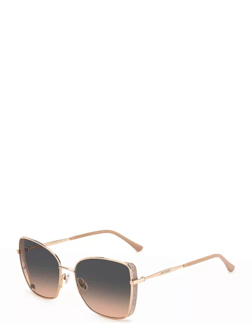 Alexis Stainless Steel Butterfly Sunglasse