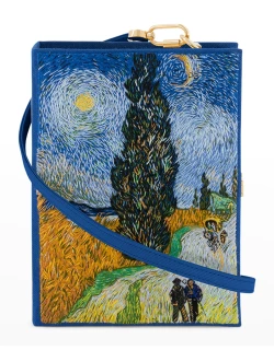 Road with Cypress and Star by Vicent Van Gough Book Clutch Bag