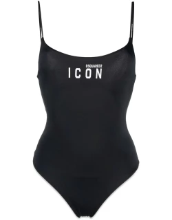 dsquared one piece swimsuit with logo print