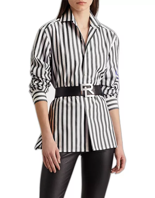 Capri Stripe Button-Down Shirt