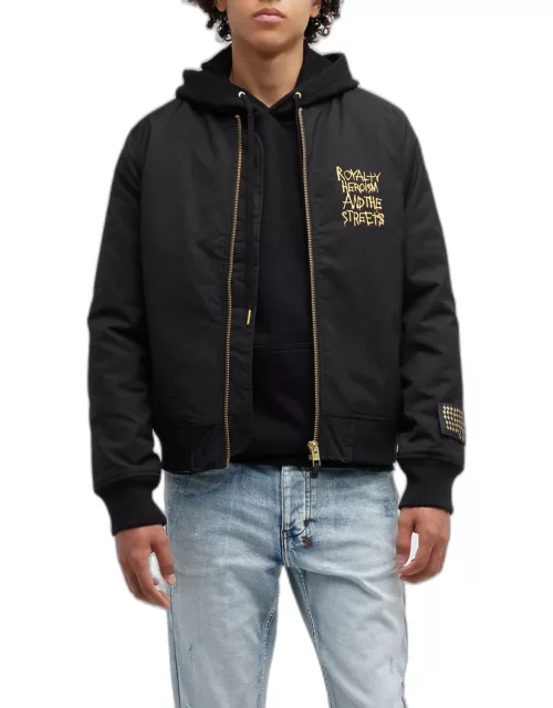 Men's Embroidered Bomber Jacket