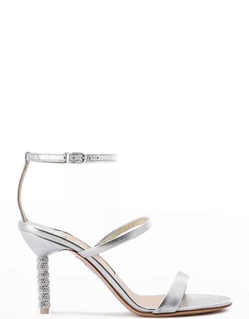 Rosalind Metallic Crystal-Heel Sandal