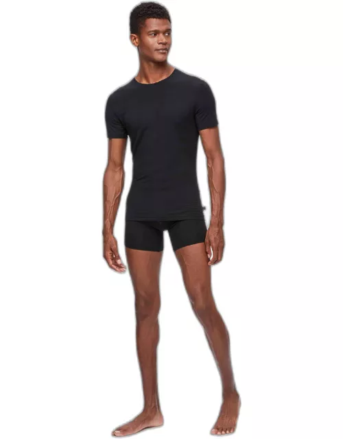 Derek Rose Men's Underwear T-Shirt Alex Micro Modal Stretch Black