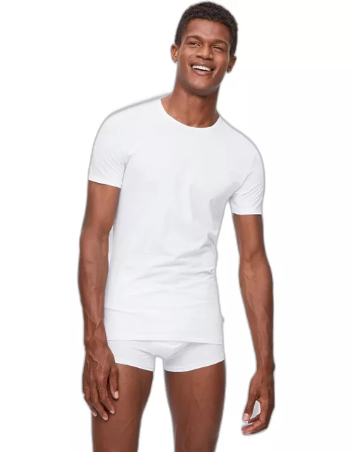 Derek Rose Men's Underwear T-Shirt Jack Pima Cotton Stretch White