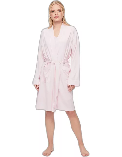 Derek Rose Women's Dressing Gown Lara Micro Modal Stretch Pink