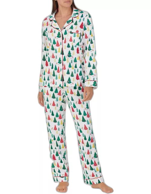 Winter Woods Printed Pajama Set