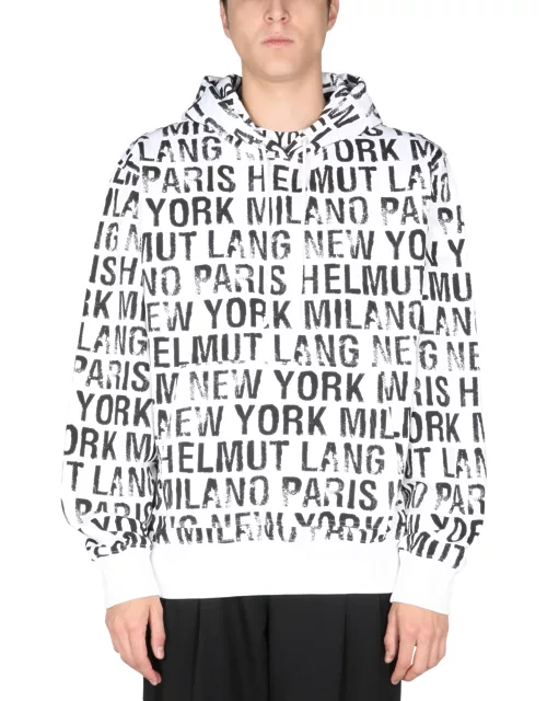 helmut lang sweatshirt with all over logo print
