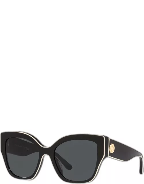 Contrasting Acetate Butterfly Sunglasse