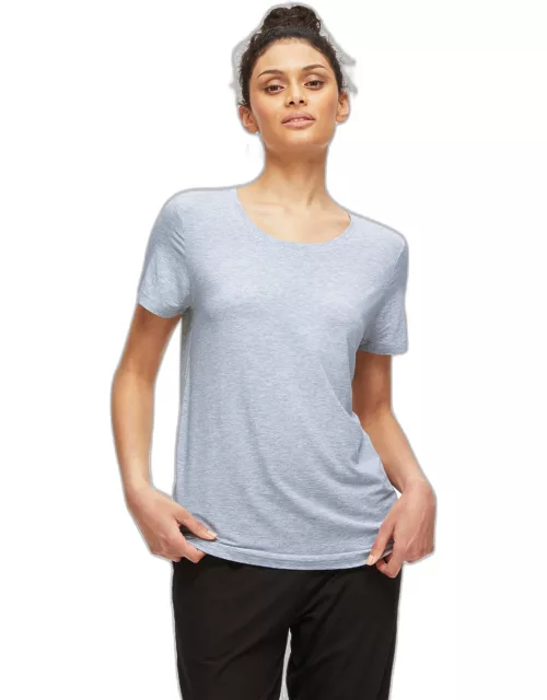 Derek Rose Women's T-Shirt Ethan Micro Modal Stretch Blue