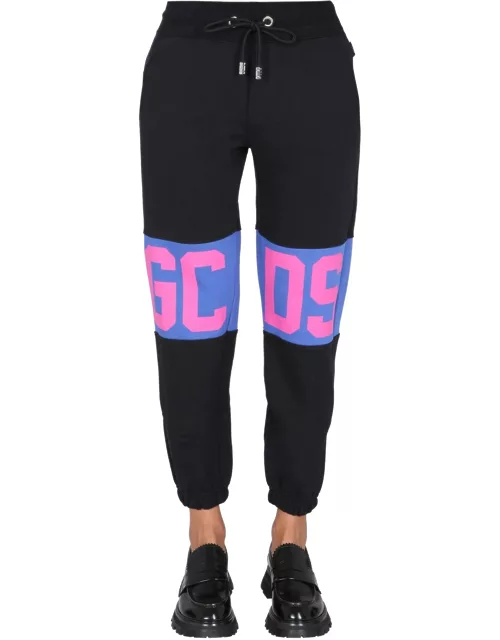 gcds pantalone jogging con logo