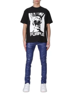 Men's Patent Leather Coated Skinny Jean