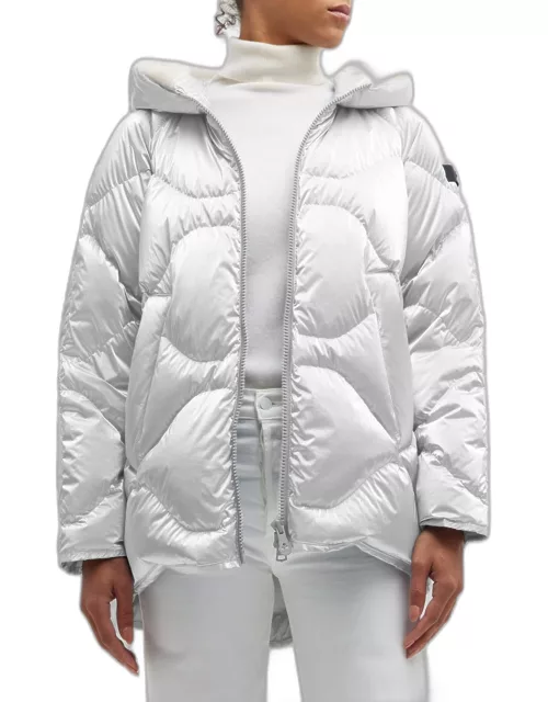 Sanet Quilted Puffer Coat w/ Faux Teddy Lining