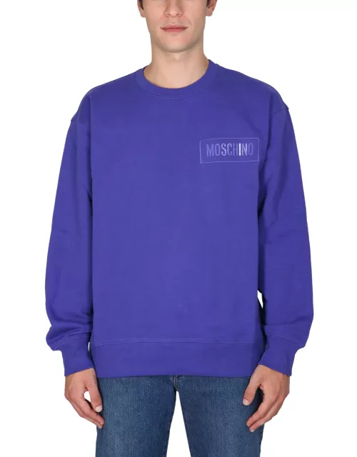 moschino sweatshirt with logo patch