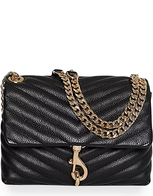Edie Quilted Leather Flap Shoulder Bag