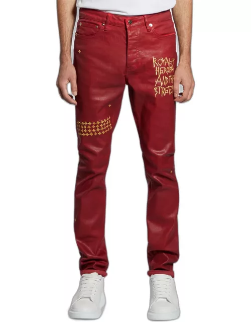 Men's 23 Chitch Embroidered Coated Jean