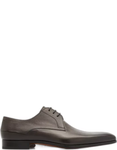 Men's Half-Textured Leather Derby Shoe