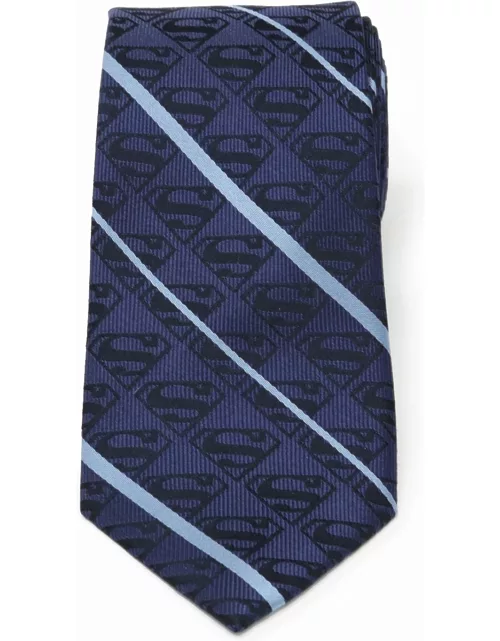 Men's Superman Striped Silk Tie