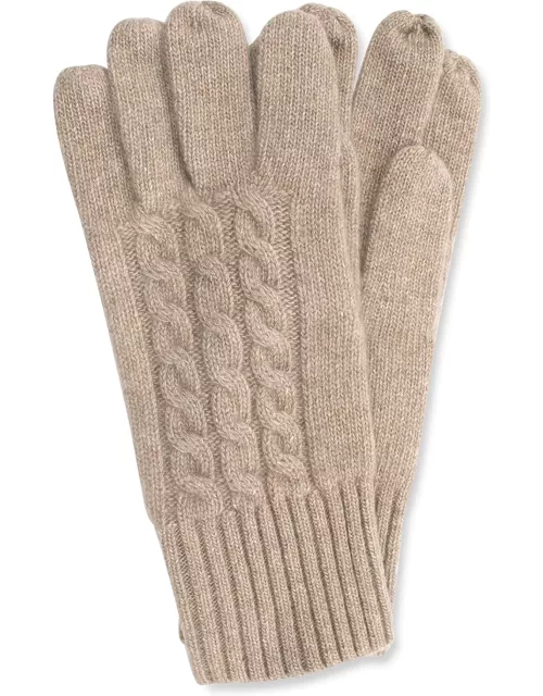 Men's Cable-Knit Cashmere Glove
