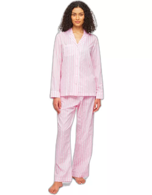 Derek Rose Women's Pyjamas Capri 20 Cotton Pink