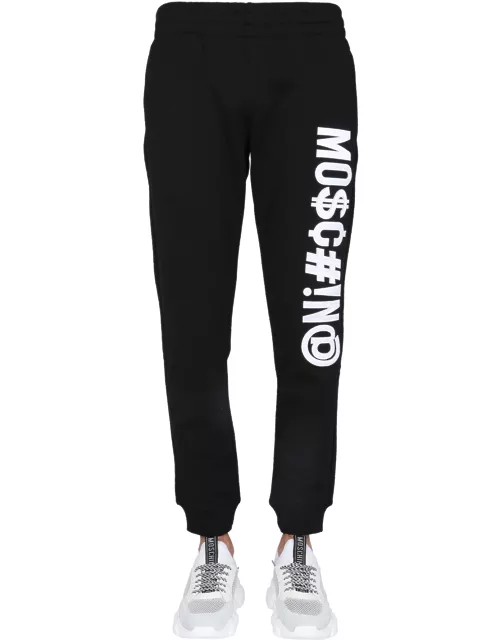 moschino jogging pants with logo