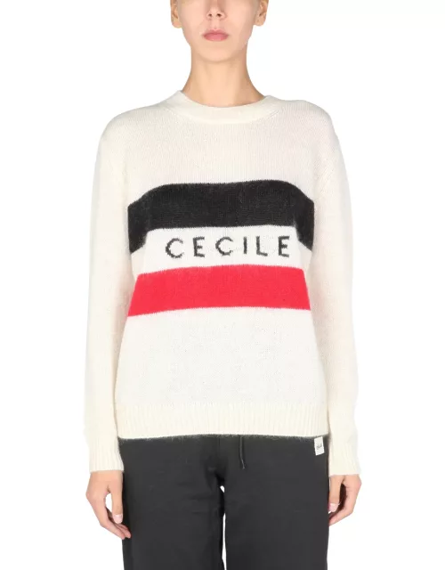 être cécile sweater with logo inlay