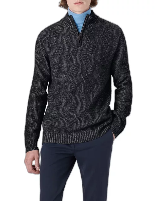 Men's Quarter-Zip Cable Sweater