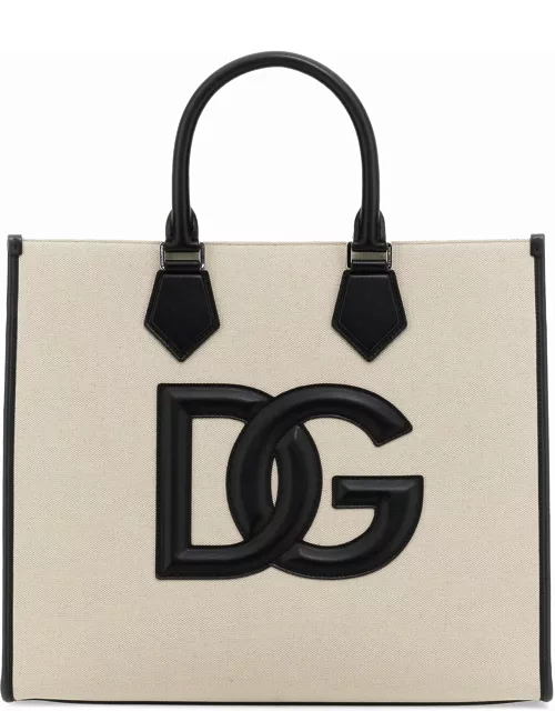 Dolce & Gabbana Canvas Shopping Bag