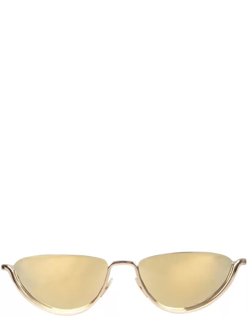 bottega veneta sunglasses with metal half-frame