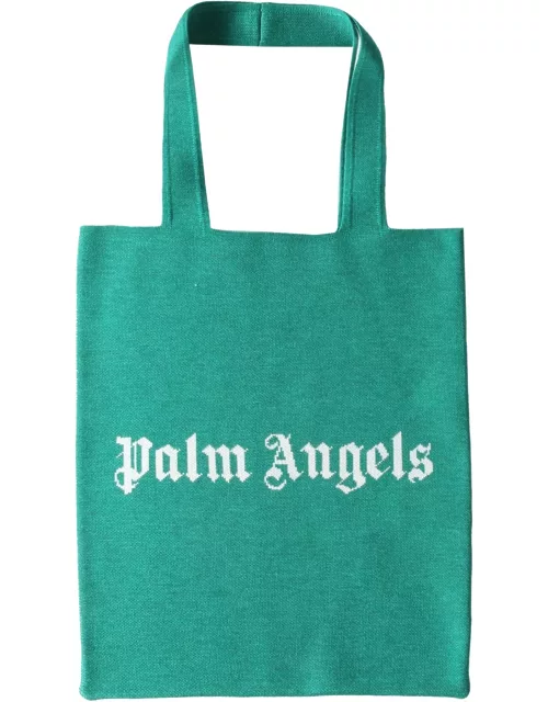 palm angels logo shopper bag