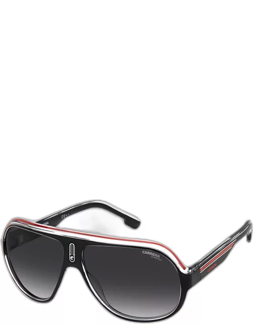 Men's Speedway/N C-Logo Aviator Sunglasse