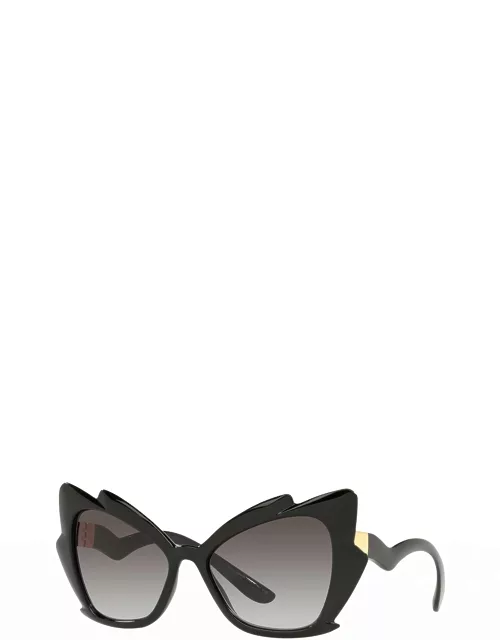 Structured Plastic Cat-Eye Sunglasse