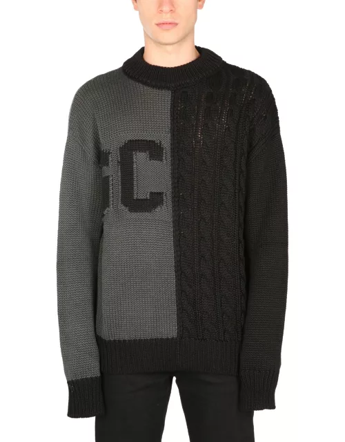gcds sweater with logo inlay