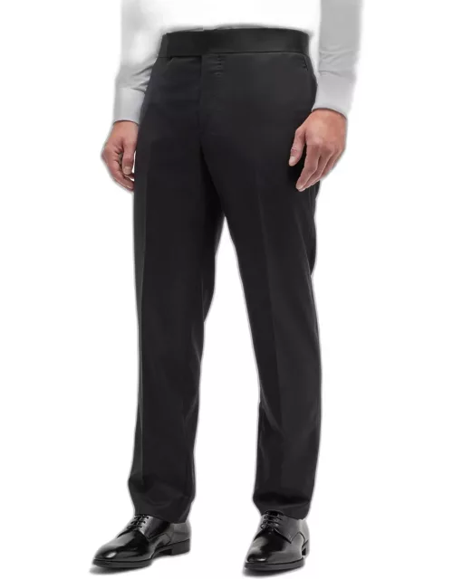Men's Tonal Wool-Blend Tuxedo Pant