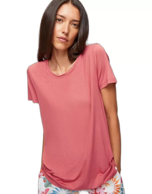 Derek Rose Women's T-Shirt Lara Micro Modal Stretch Soft Cedar