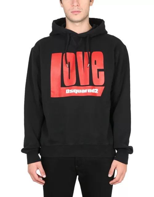 dsquared "love" sweatshirt