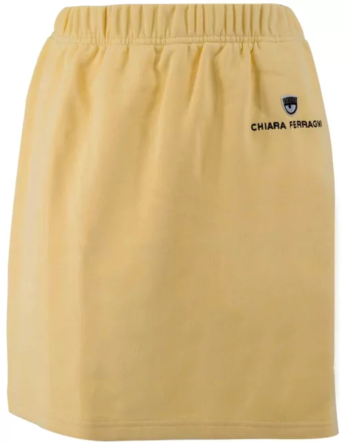 Chiara Ferragni Embroidered Logo Skirt
