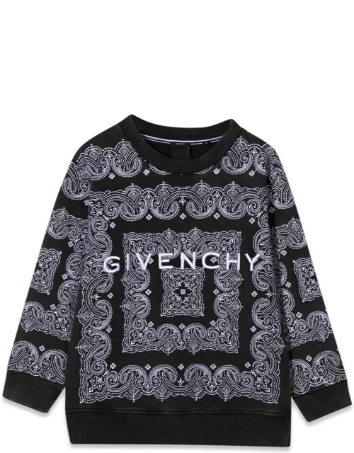 givenchy crewneck sweatshirt patterned print and logo