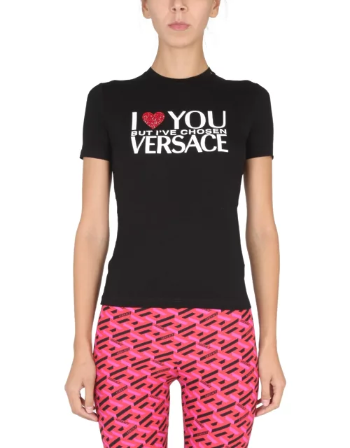 versace t-shirt "i ♡ you but..."