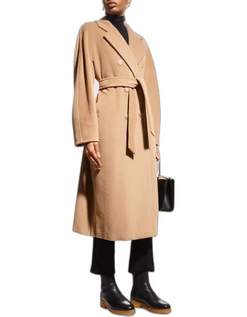 Wool-Cashmere Double-Breasted Madame Coat