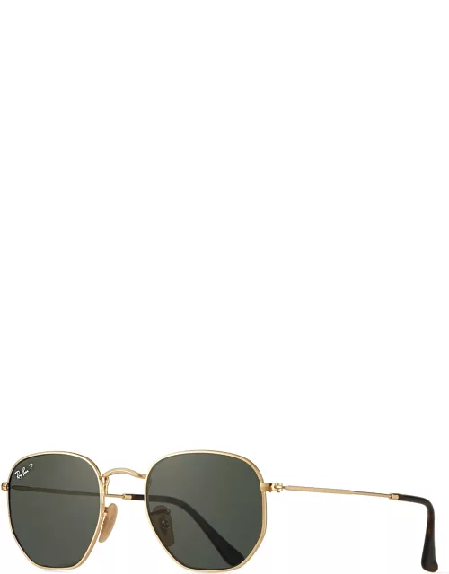 Men's Round Metal Polarized Sunglasse