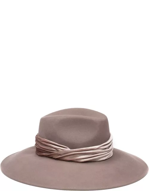 Emmanuelle Wool Wide Brim Fedora Hat