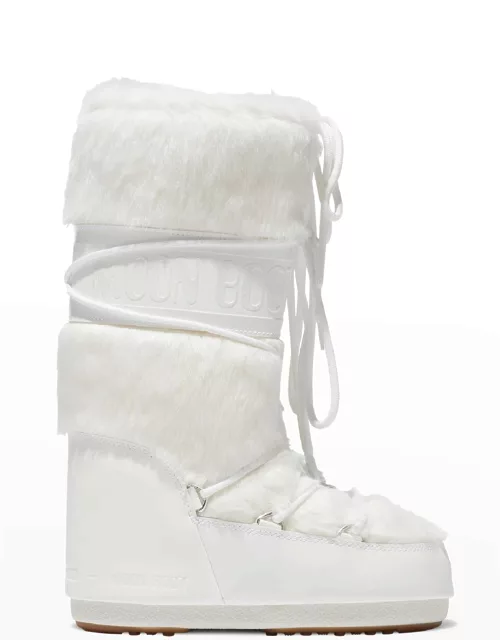 Classic Faux Fur Lace-Up Snow Boot