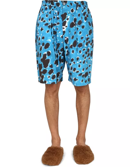marni bermuda shorts with pop dots print