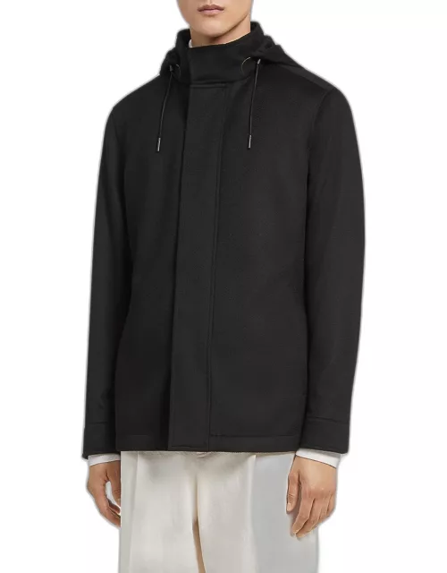 Men's Hooded Cashmere Jacket