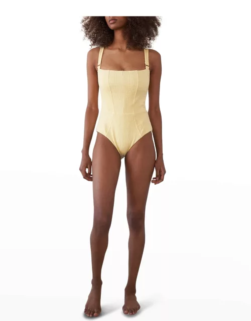 Hunter Cable-Knit One-Piece Swimsuit